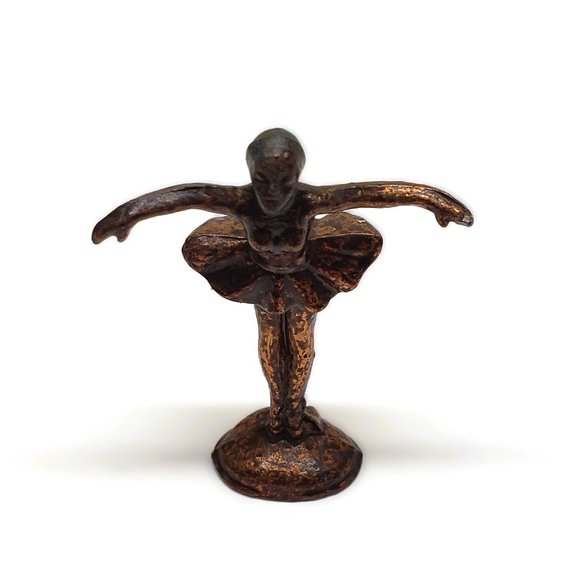 Vtg 1977 Kinder Surprise Mini Ballerina Ballet Dancer Girl Tutu Metal Figurine - Picture 1 of 7